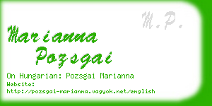 marianna pozsgai business card